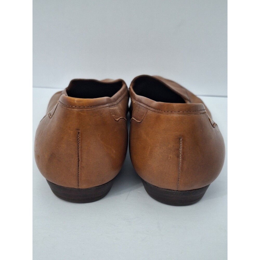 Enzo Angiolini Brown Leather Loafers Women's Sz 9M Slip On Made In Italy Luxury - Picture 4 of 12